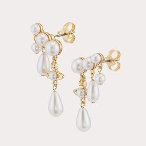 Vivienne Westwood Marybeth Gold and Pearl Earrings